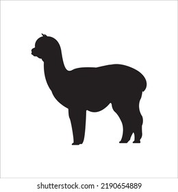 Alpaca Icon Silhouette Vector Illustration