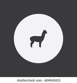 Alpaca icon silhouette vector illustration