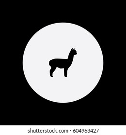 Alpaca icon silhouette vector illustration