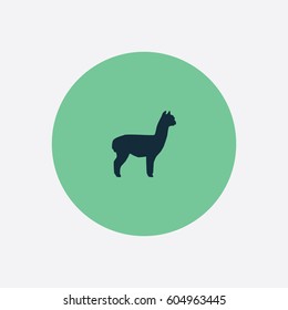 Alpaca Icon Silhouette Vector Illustration