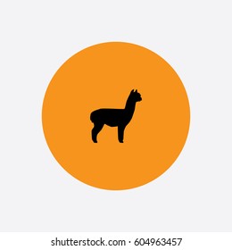 Alpaca Icon Silhouette Vector Illustration