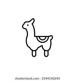 Alpaca icon. Simple alpaca icon for social media, app, and web design. Vector illustration.