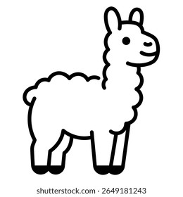 Ícone da Alpaca, simbolizando animais gentis e amigáveis, muitas vezes associados à agricultura e à produção de lã.