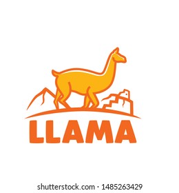 ALPACA LLAMA LOGO DESIGN VECTOR
