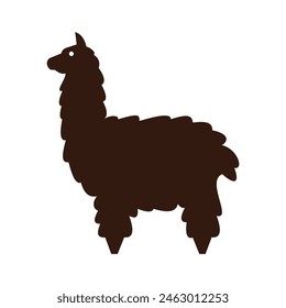 alpaca llama logo vector icon template