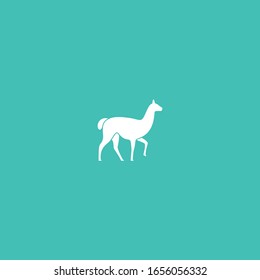 Alpaca logo design concept. Vector template. Isolated on background