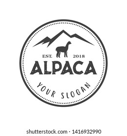 Alpaca Logo, Farm Logo, Animals