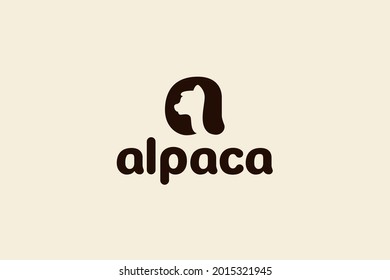 alpaca logo with alpaca image combined with letter A as the icon.