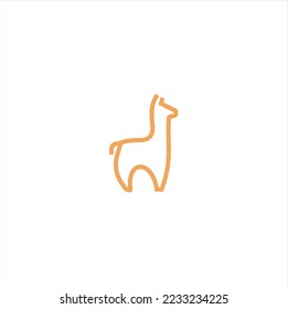 alpaca logo inspiration icon vector silhouette illustration