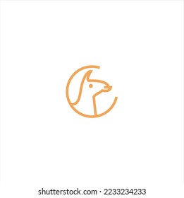 alpaca logo inspiration icon vector silhouette illustration