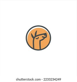 alpaca logo inspiration icon vector silhouette illustration