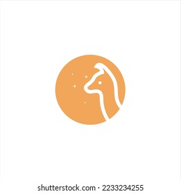 alpaca logo inspiration icon vector silhouette illustration