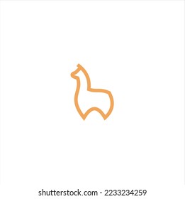 alpaca logo inspiration icon vector silhouette illustration