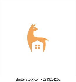 alpaca logo inspiration icon vector silhouette illustration