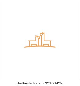 ícono de inspiración del logotipo alpaca ilustración de la silueta vectorial
