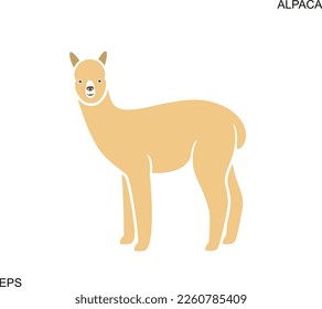 Alpaca logo. Isolated alpaca on white background