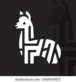 Alpaca logo on isolated background