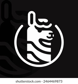 Alpaca logo on isolated background