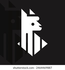 Alpaca logo on isolated background