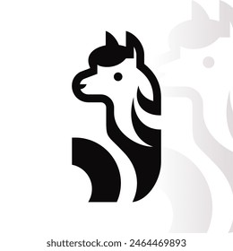 Alpaca logo on isolated background