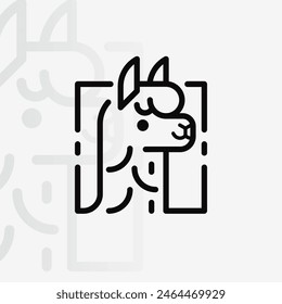 Alpaca logo on isolated background