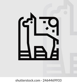 Logo de Alpaca en fondo aislado