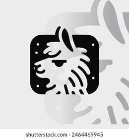 Logo de Alpaca en fondo aislado