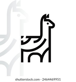 Alpaca logo on isolated background