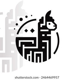 Logo de Alpaca en fondo aislado