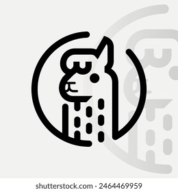 Logo de Alpaca en fondo aislado