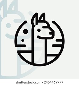 Logo de Alpaca en fondo aislado