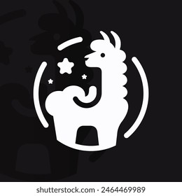 Logo de Alpaca en fondo aislado