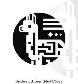 Logo de Alpaca en fondo aislado