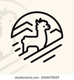 Alpaca logo on isolated background