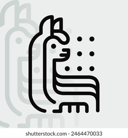 Logo de Alpaca en fondo aislado