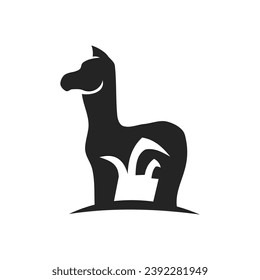 alpaca logo template Isolated. Brand Identity. Icon Abstract Vector graphic