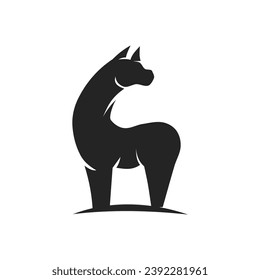 alpaca logo template Isolated. Brand Identity. Icon Abstract Vector graphic