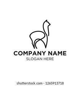 alpaca logo vector