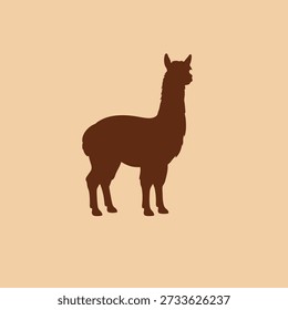 Alpaca logo vector icon silhouette illustration.