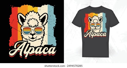 Alpaca Lover Funny Vintage Llama T-shirt Design