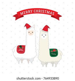 Alpaca Merry Christmas Happy New Year Theme