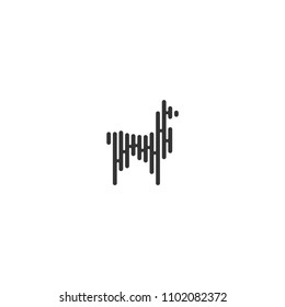 alpaca music logo design vector illustration template