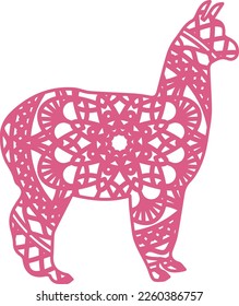 Alpaca shape mandala vector file