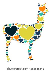 Alpaca shape vector design illustration
