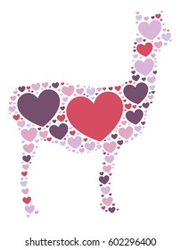 Alpaca shape vector design illustration
