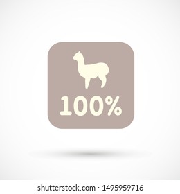 Alpaca sign illustration soft nature wool lama