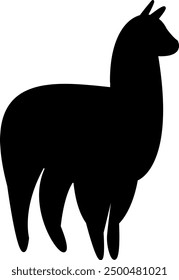 Alpaca silhouette design, vector animal