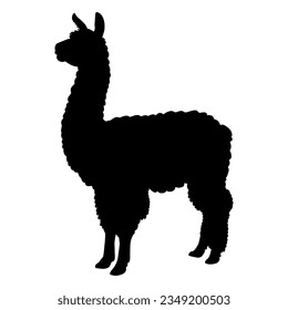 Alpaca silhouette icon symbol. Vector illustration