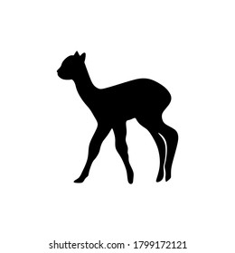 Alpaca Silhouette Vector Art Animal