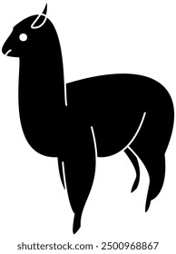 Alpaca silhouette, alpaca vector, alpaca illustration, llama vector